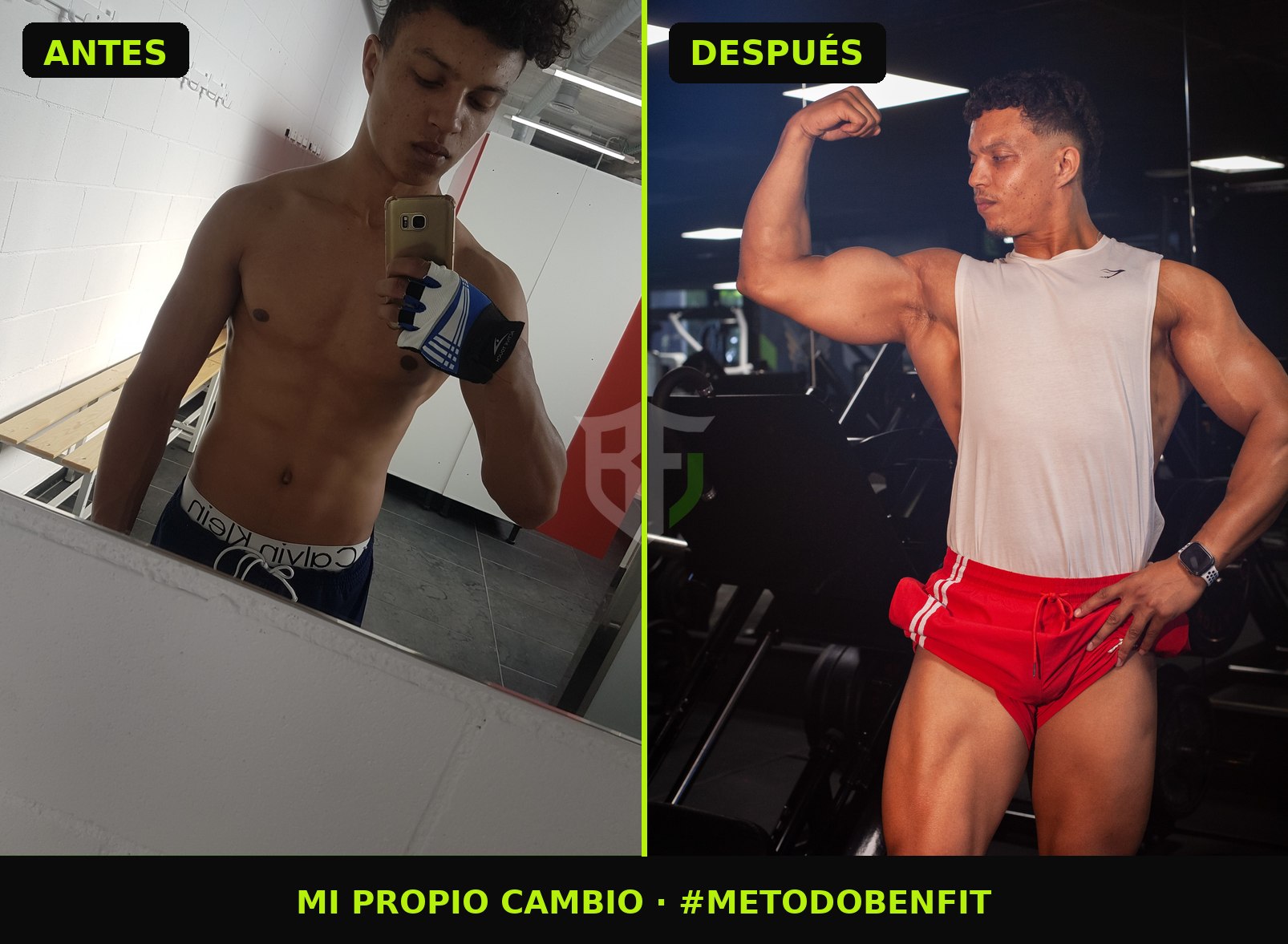 Cambio físico de Hassan, antes y después